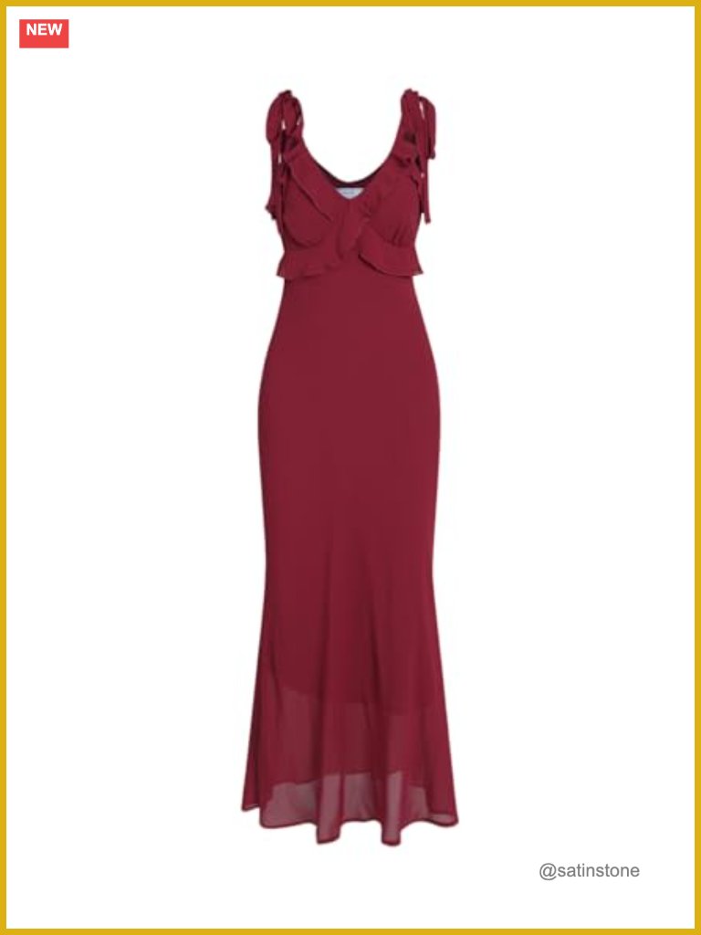Boho Midi Floral Dress - Elegant Flowy Sundress For Wedding Guest